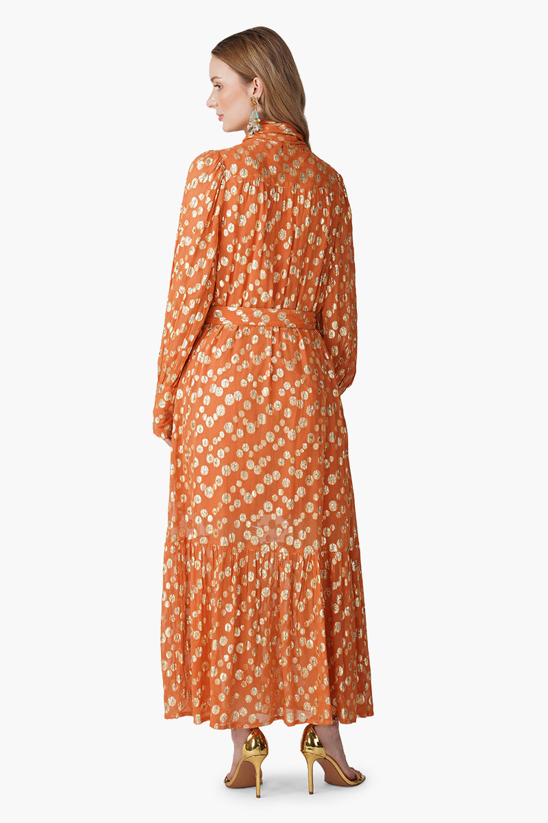 Set of 6 Tangerine Shine Luxe Eveing Maxi Dress (S, M & L)