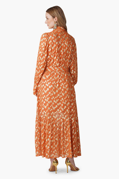 Set of 6 Tangerine Shine Luxe Eveing Maxi Dress (S, M & L)