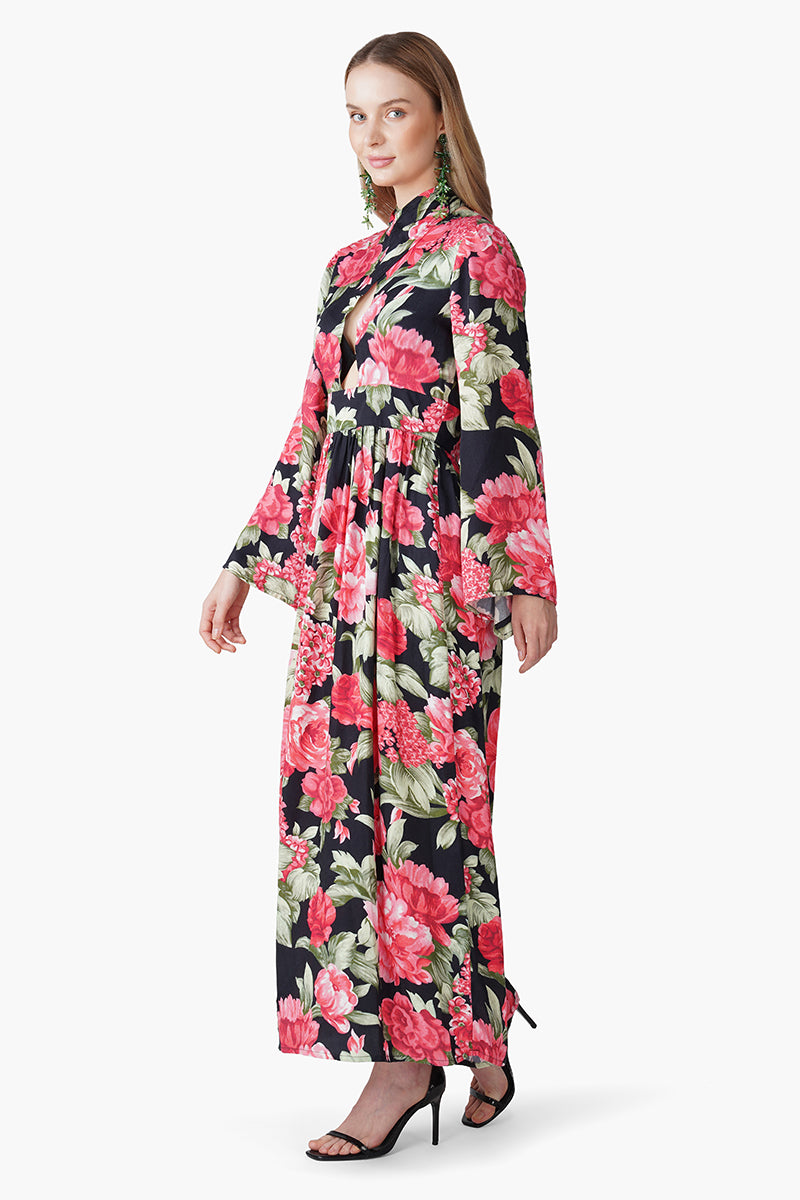 Set of 6 Red Garden Romance Maxi Dress (S, M & L)