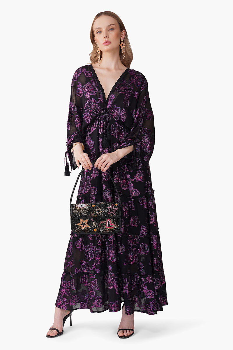 Set of 6 Starlit Orchid Lurex Eve Maxi Dress (S, M & L)