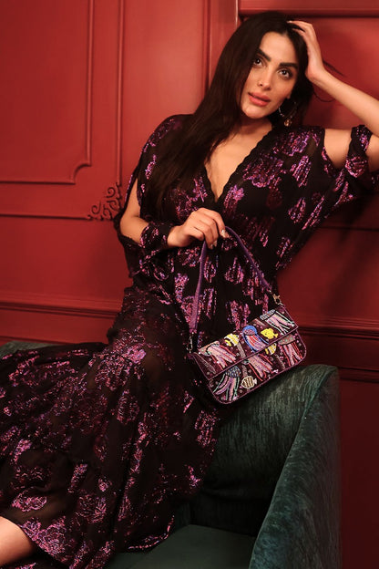 Set of 6 Starlit Orchid Lurex Eve Maxi Dress (S, M & L)