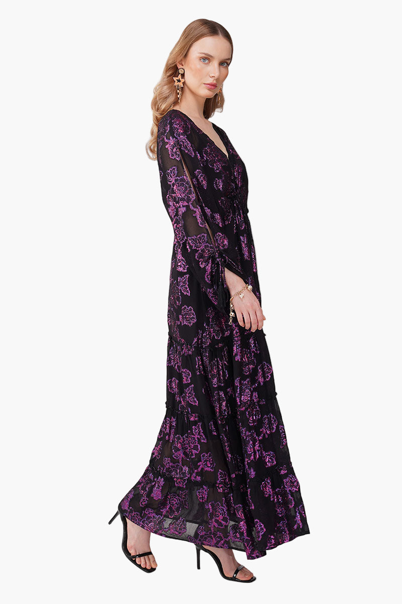 Set of 6 Starlit Orchid Lurex Eve Maxi Dress (S, M & L)