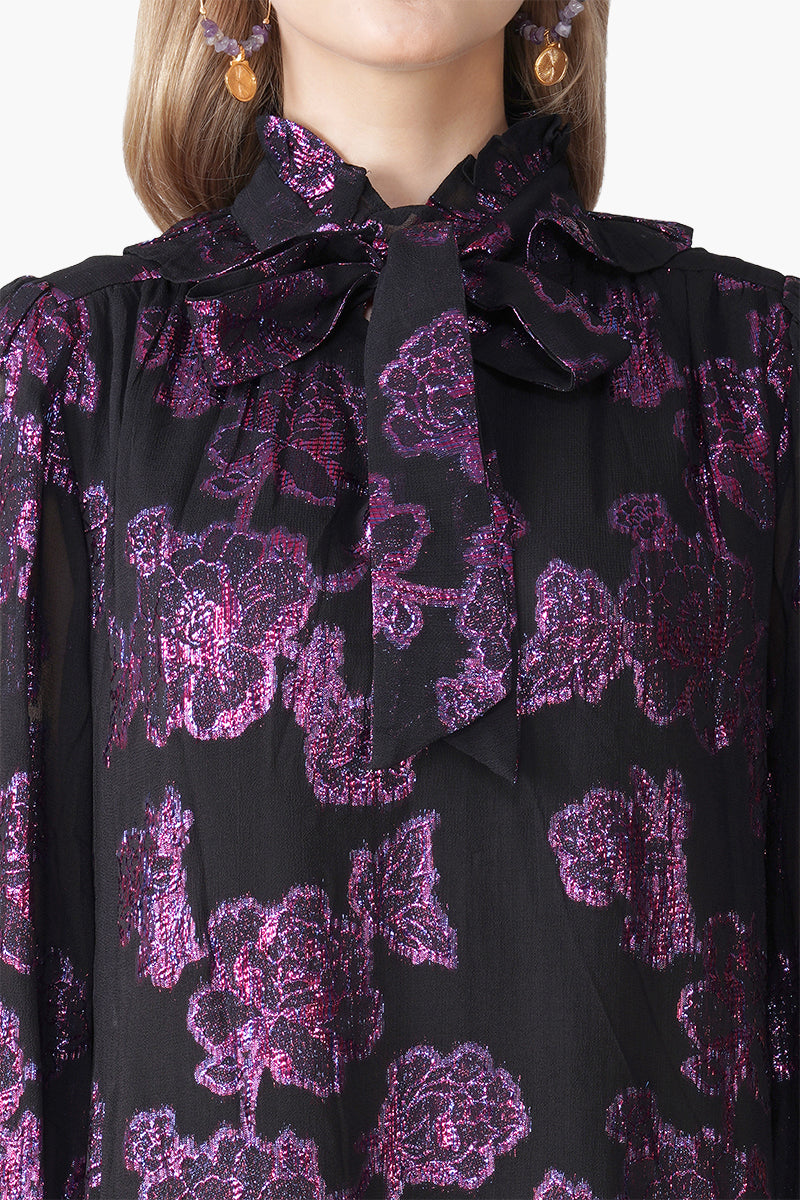 Set of 6 Starlit Orchid Lurex Eve Short Dress (S, M & L)