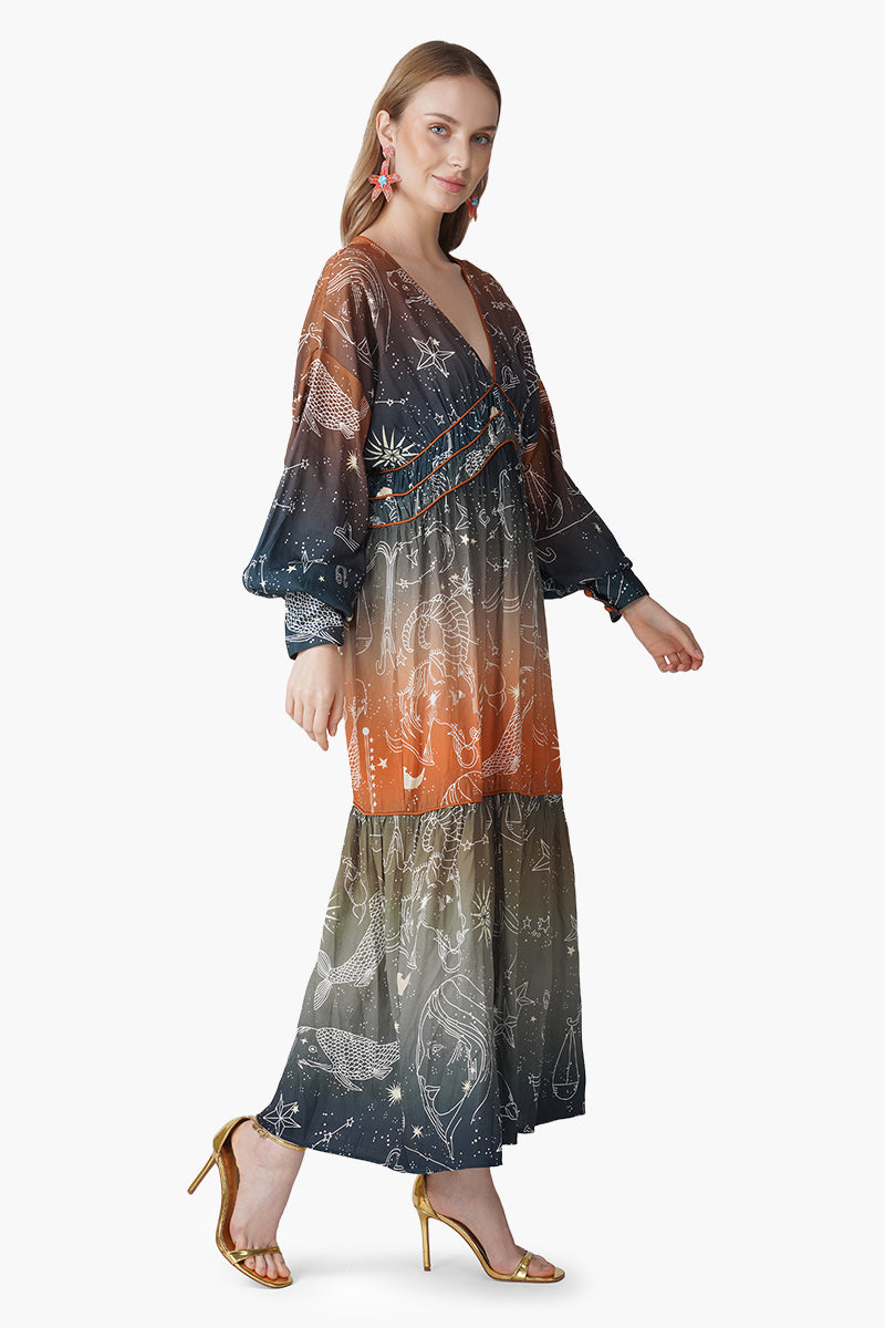 Set of 6 Galaxy Dream Ombray Maxi Dress (S, M & L)