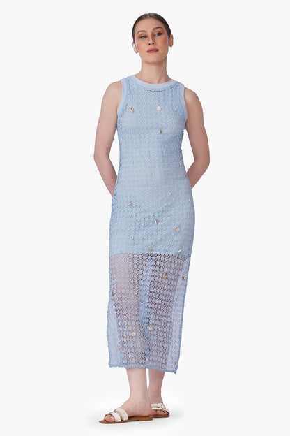 Set of 6 Ocean Net Shell Embroidered Bodycone Dress  (S, M & L)