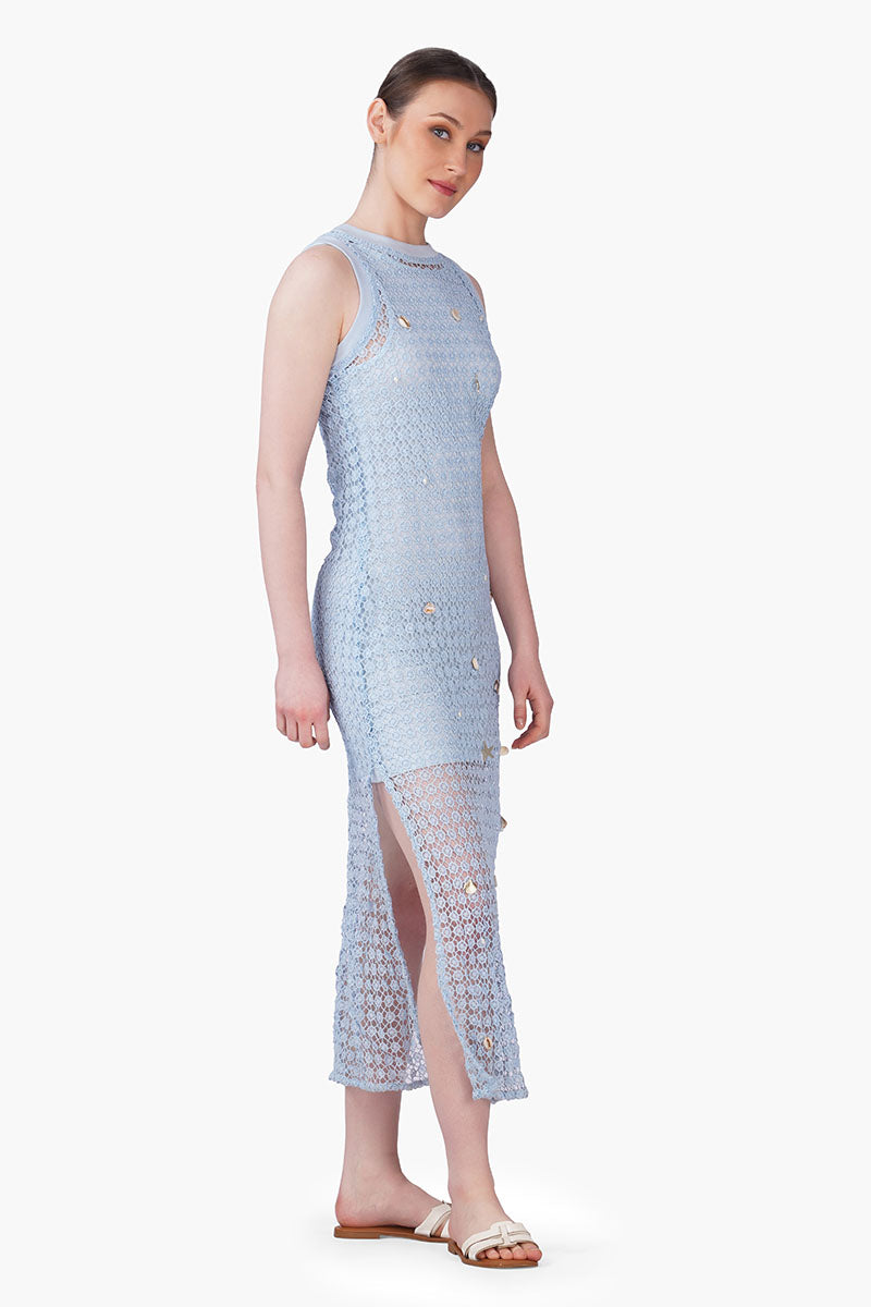 Set of 6 Ocean Net Shell Embroidered Bodycone Dress  (S, M & L)