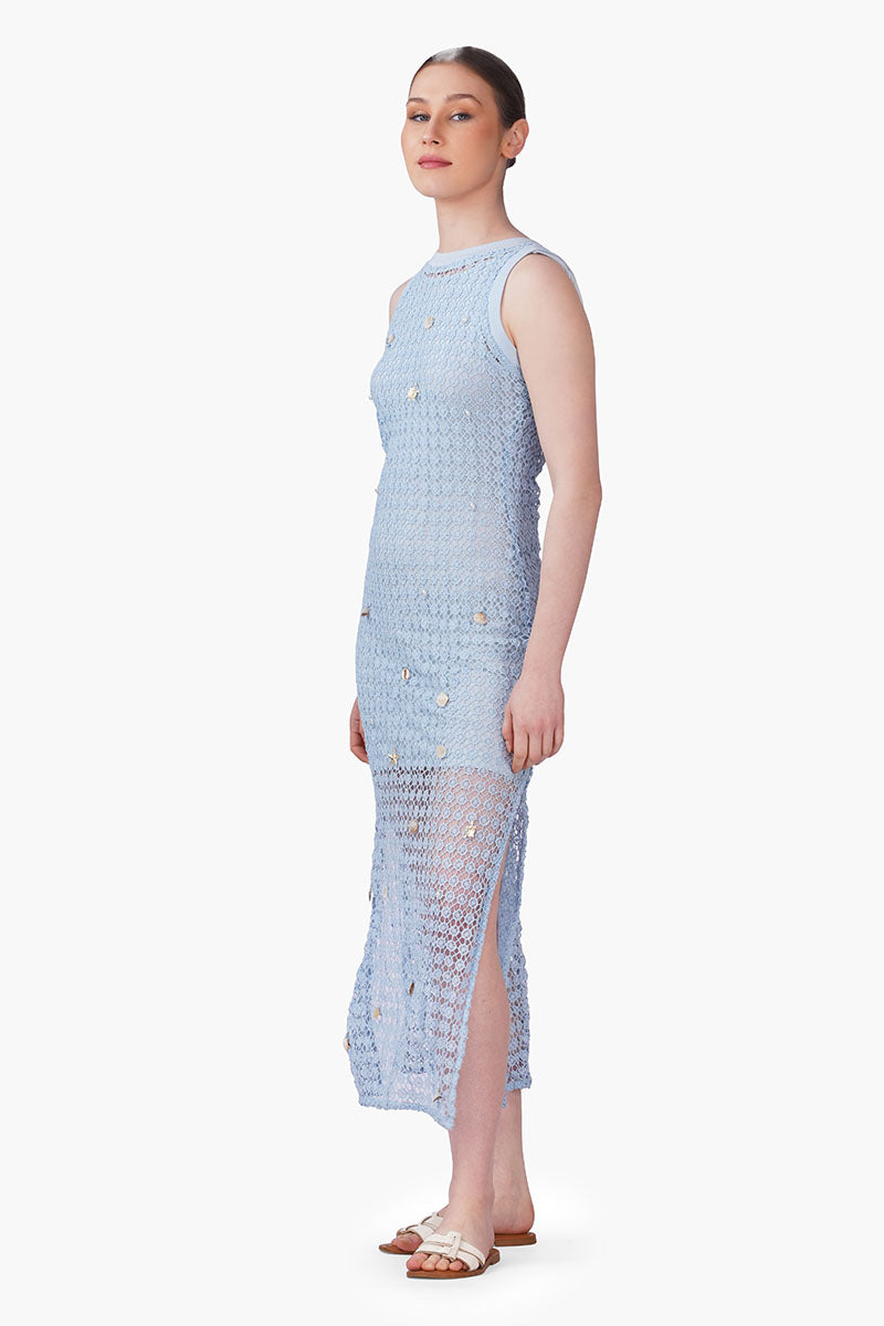 Set of 6 Ocean Net Shell Embroidered Bodycone Dress  (S, M & L)