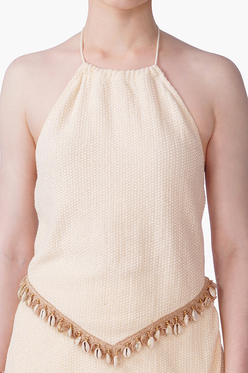 Set of 6 Coastal Shell Charm Hankey Top (S, M & L)