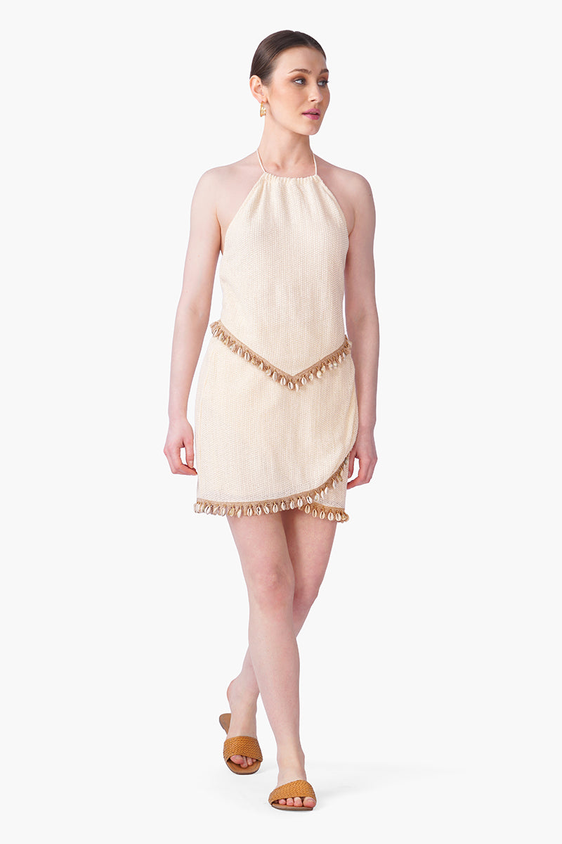 Set of 6 Coastal Shell Charm Wrap Skirt (S, M & L)