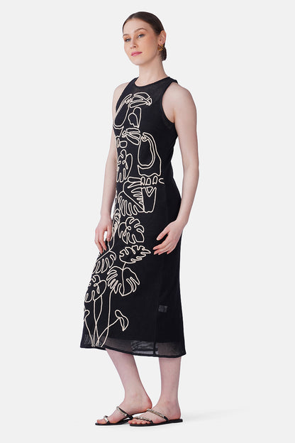 Set of 6 Black  Twined Dori Tucan Bodycone Dress (S, M & L)
