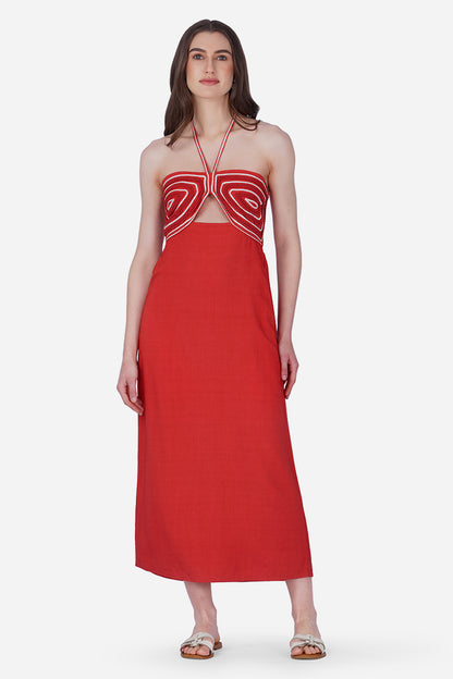 Set of 6 Red Scarlet Dori Charm Dress  (S, M & L)