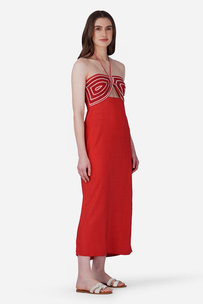 Set of 6 Red Scarlet Dori Charm Dress  (S, M & L)