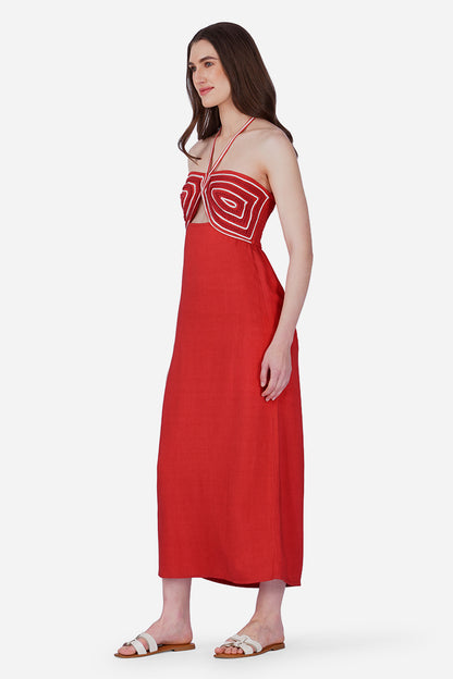 Set of 6 Red Scarlet Dori Charm Dress  (S, M & L)