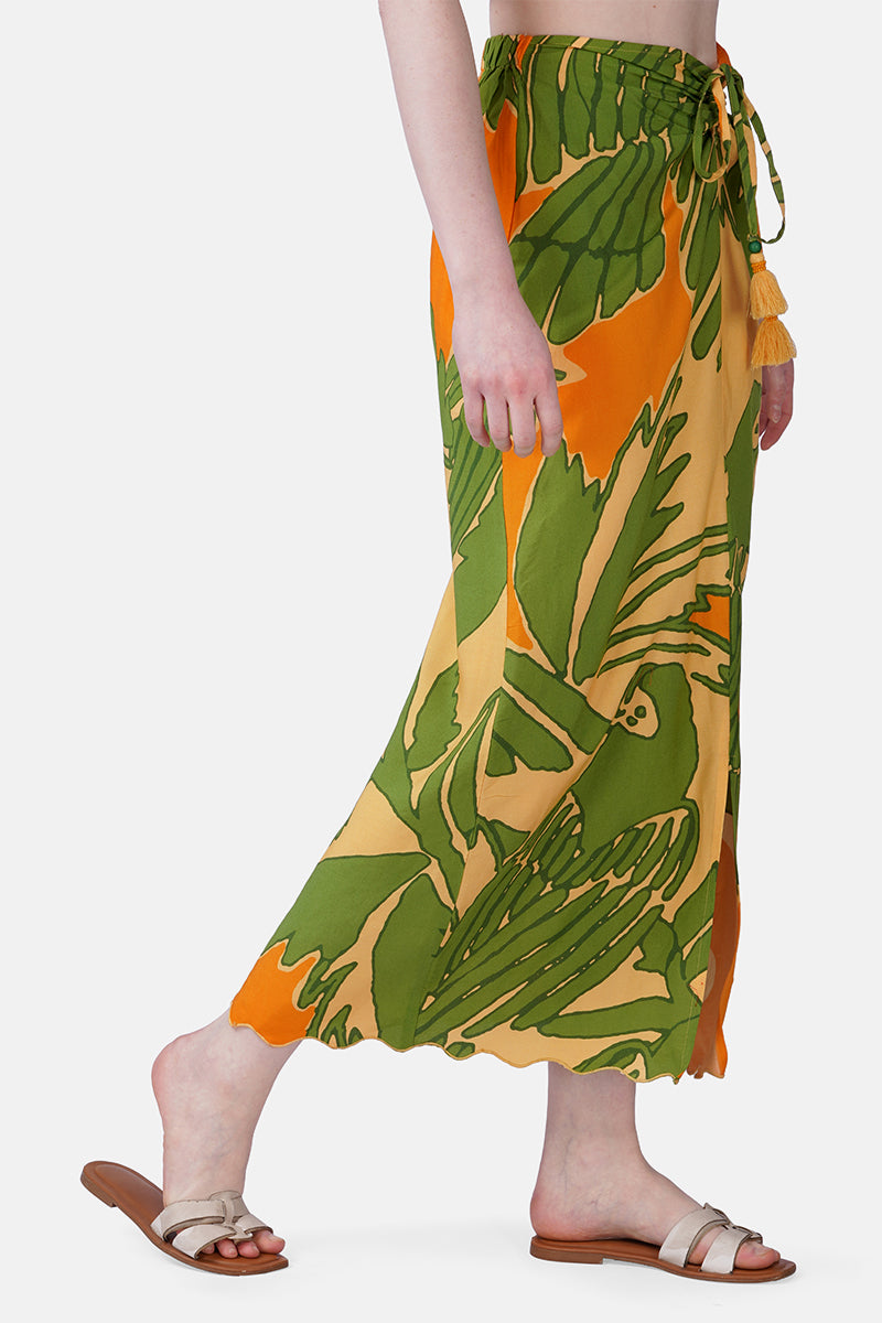 Set of 6 Lime Sun Tucan Printed Skirt  (S, M & L)