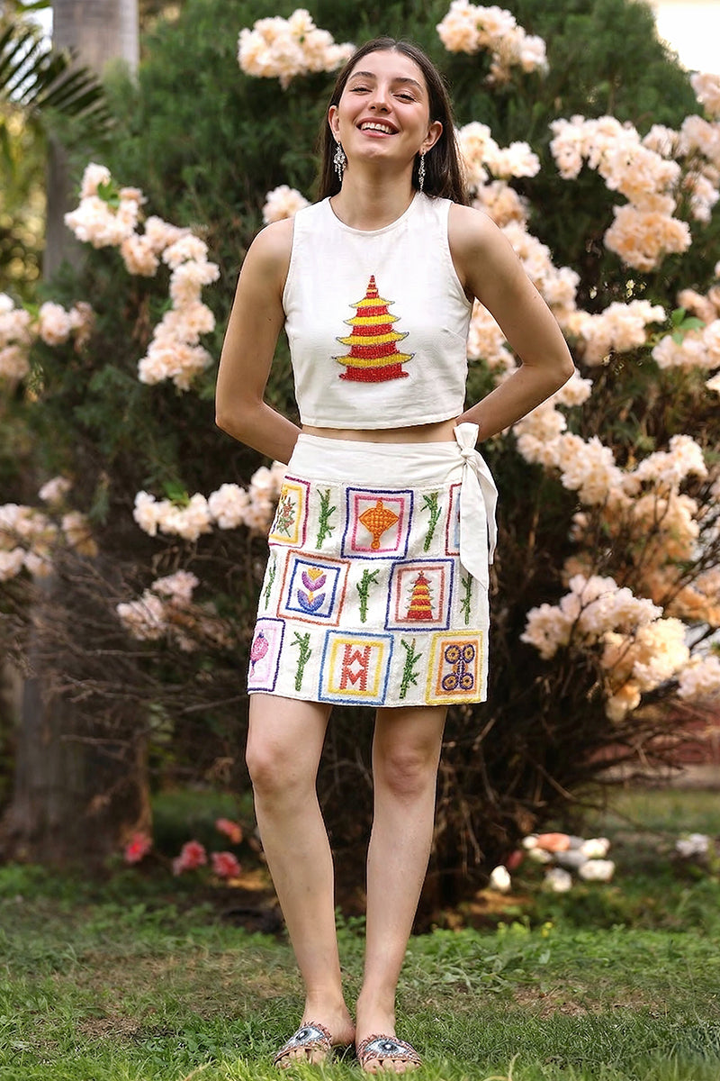 Set of 6 Mahjong Muse Embellished Skirt (S, M & L)