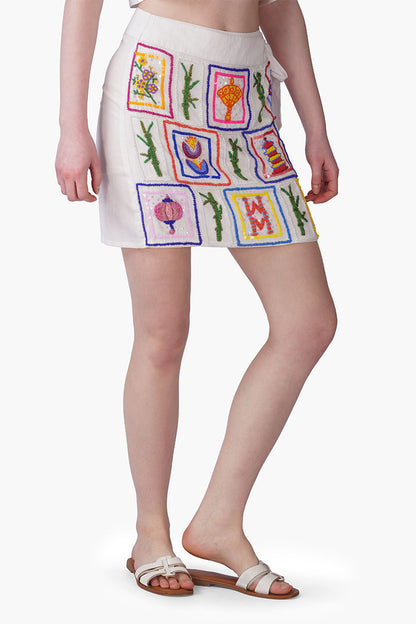 Set of 6 Mahjong Muse Embellished Skirt (S, M & L)