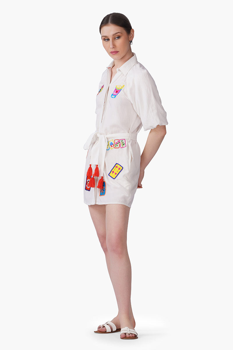 Set of 6 Mahjong Muse Embellished Short Dress(S, M & L)