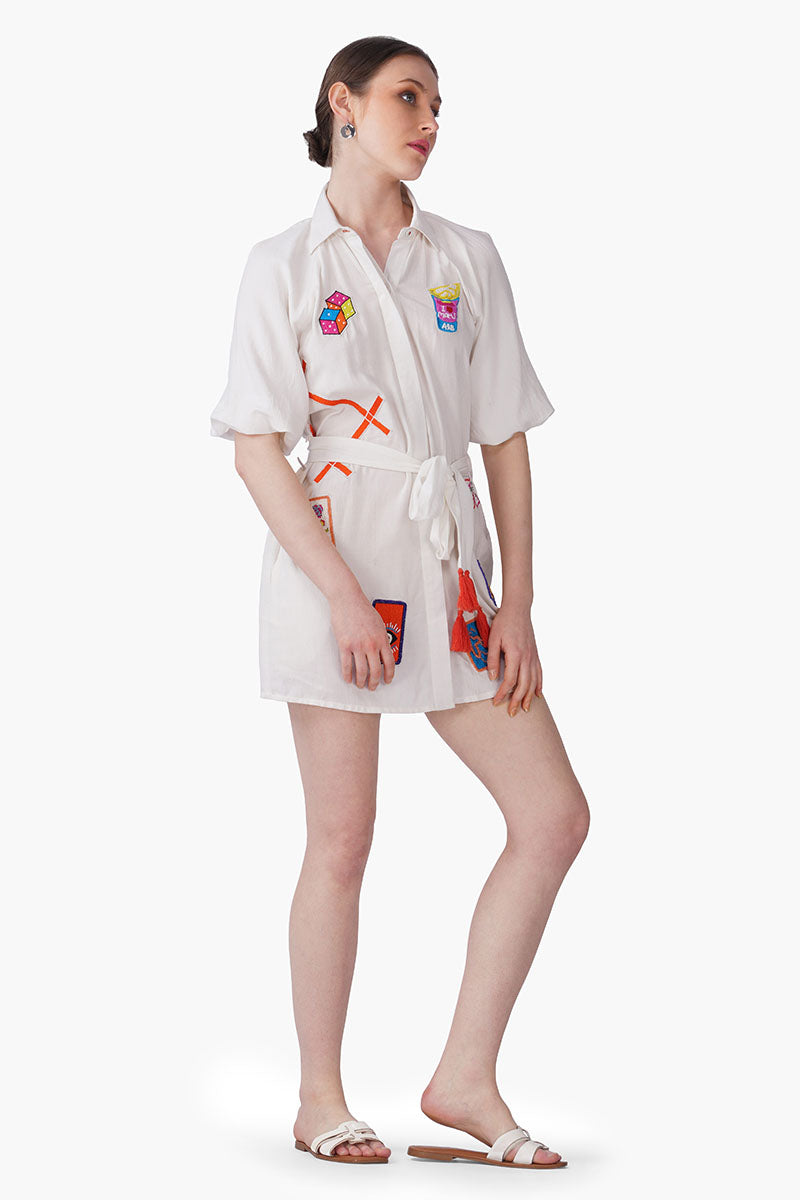 Set of 6 Mahjong Muse Embellished Short Dress(S, M & L)