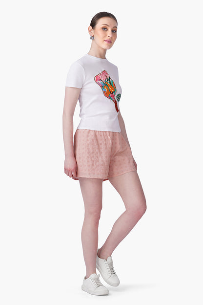 Set of 6 Pretty In Pickle Embroidered T-Shirt (S, M & L)