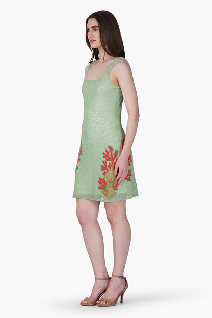 Crown Of Coral Seahorse Beaded Dress