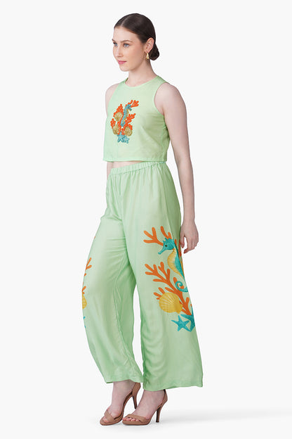 Set of 6 Under The Green Seahorse Embellished Top(S, M & L)
