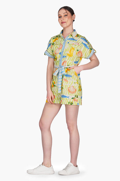 Set of 6 Fish Shell Sunshine Playsuit(S, M & L)