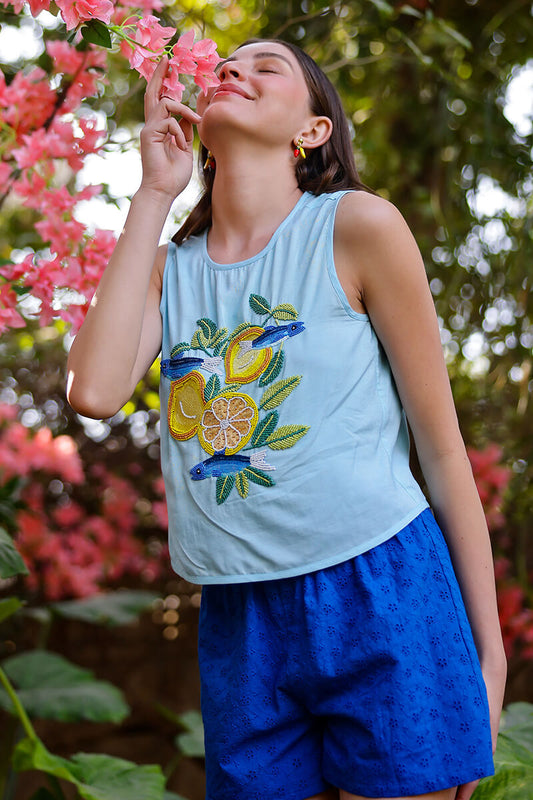 Set of 6 Amalfi Sardine Embellished Top(S, M & L)