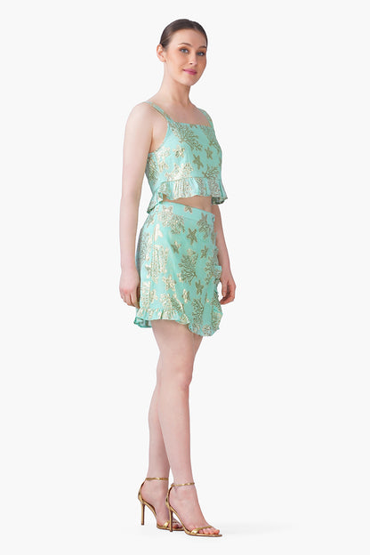 Set of 6 Blue Coastal Lurex Top(S, M & L)