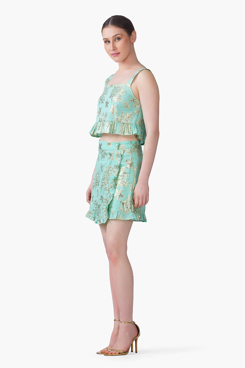 Set of 6 Blue Coastal Lurex Top(S, M & L)