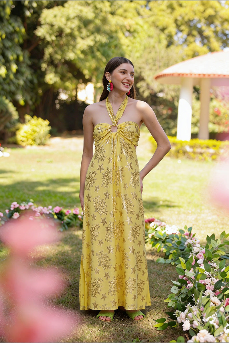 Set of 6 Sunlit Sea Coastal Lurex Dress(S, M & L)