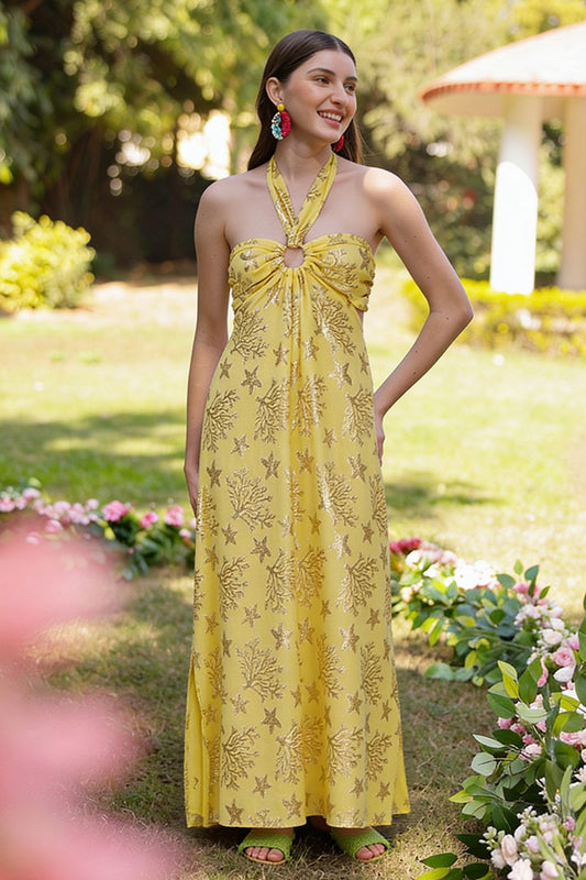 Set of 6 Sunlit Sea Coastal Lurex Dress(S, M & L)