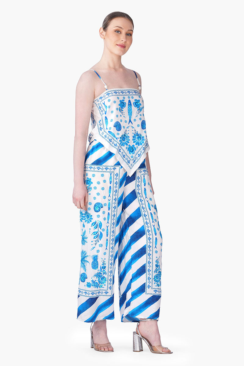 Set of 6 Porcelain Tide Fish Embellished Hankey Top(S, M & L)