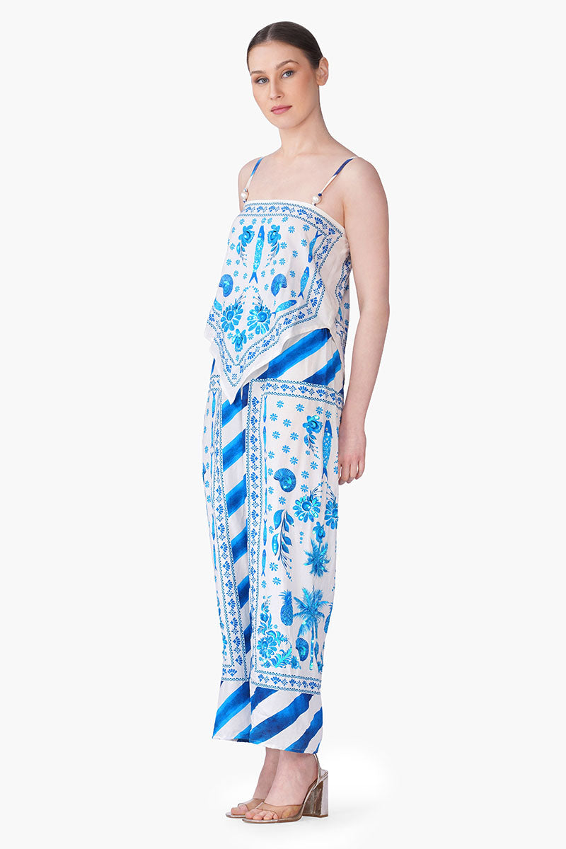 Set of 6 Porcelain Tide Fish Embellished Hankey Top(S, M & L)