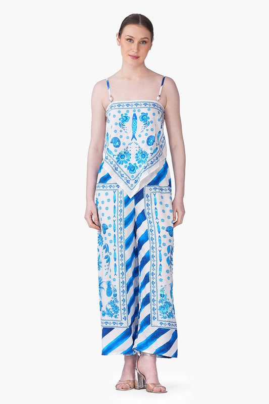 Set of 6 Porcelain Tide Fish Embellished Pants(S, M & L)