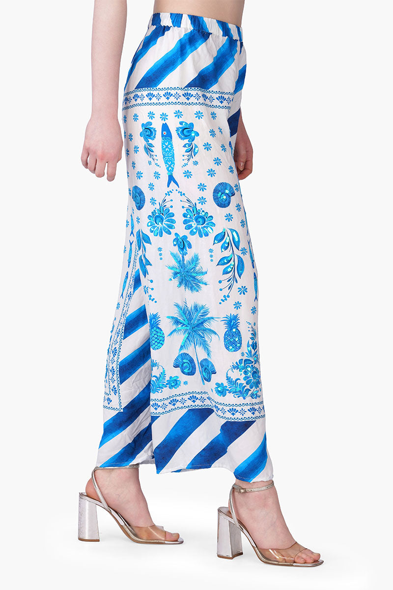 Set of 6 Porcelain Tide Fish Embellished Pants(S, M & L)