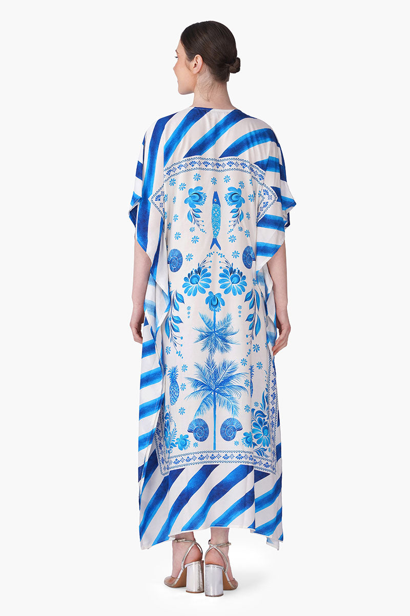 Set of 6 Porcelain Tide Fish Embellished Kaftan(S, M & L)