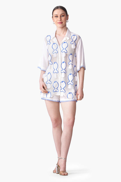 Set of 6 Net To Needle Fish Tassel Shirt(S, M & L)