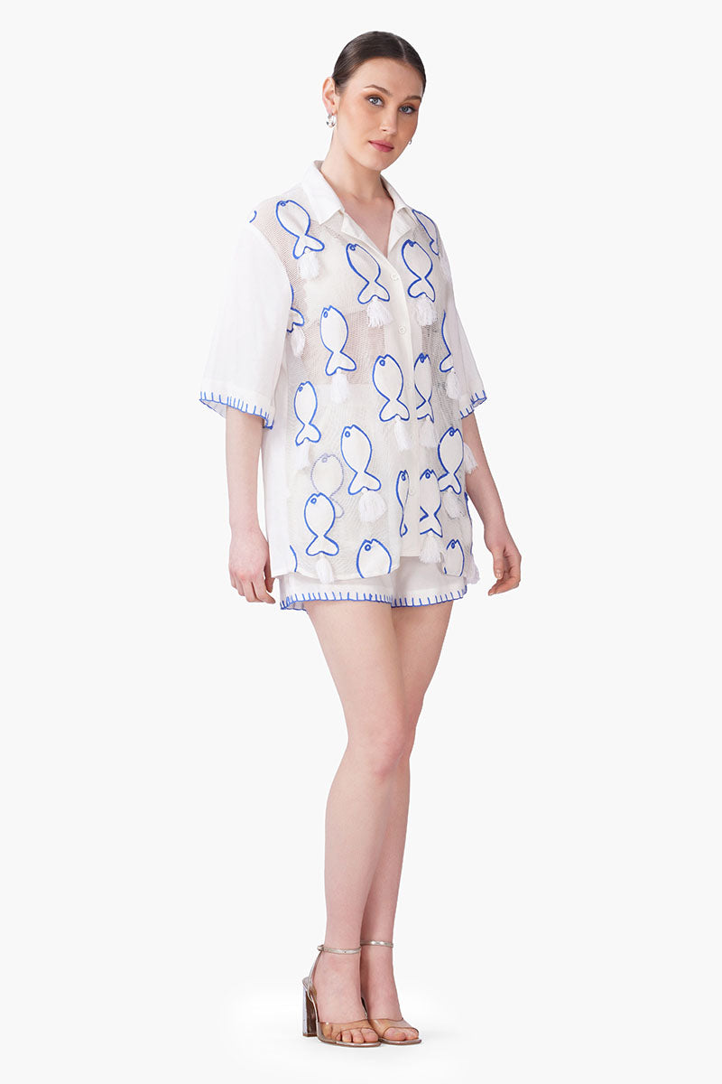 Set of 6 Net To Needle Fish Tassel Shirt(S, M & L)