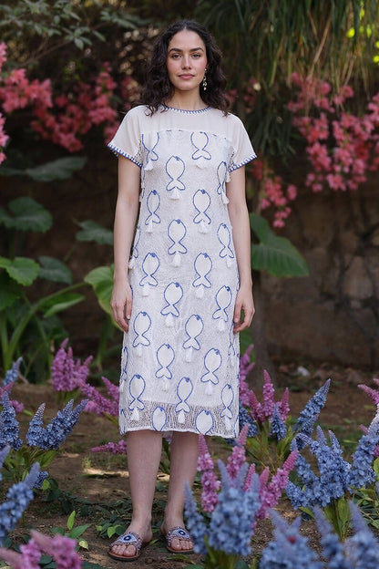 Set of 6 Net To Needle Fish Tassel Dress(S, M & L)
