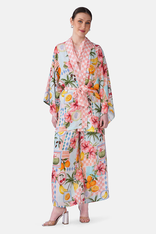 Set of 6 Hibiscus Fruit Print Summer Cover Up(S, M & L)
