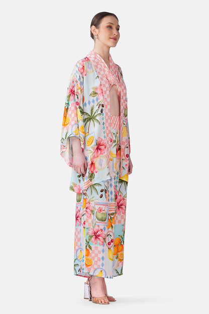 Set of 6 Hibiscus Fruit Print Summer Cover Up(S, M & L)