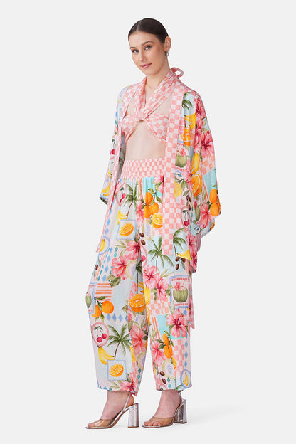Set of 6 Hibiscus Fruit Print Summer Cover Up(S, M & L)