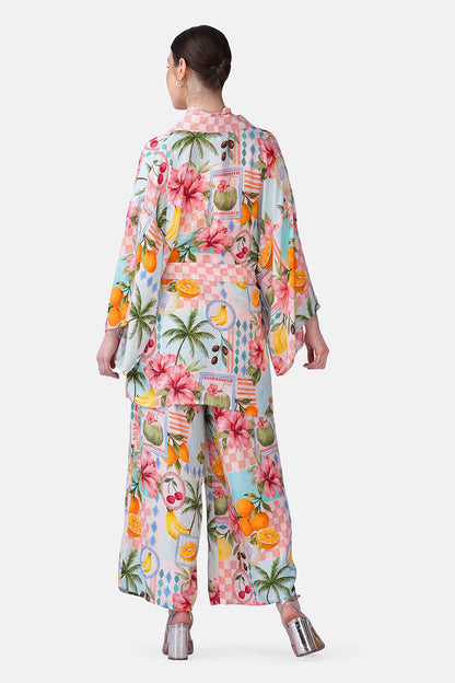 Set of 6 Hibiscus Fruit Print Summer Cover Up(S, M & L)