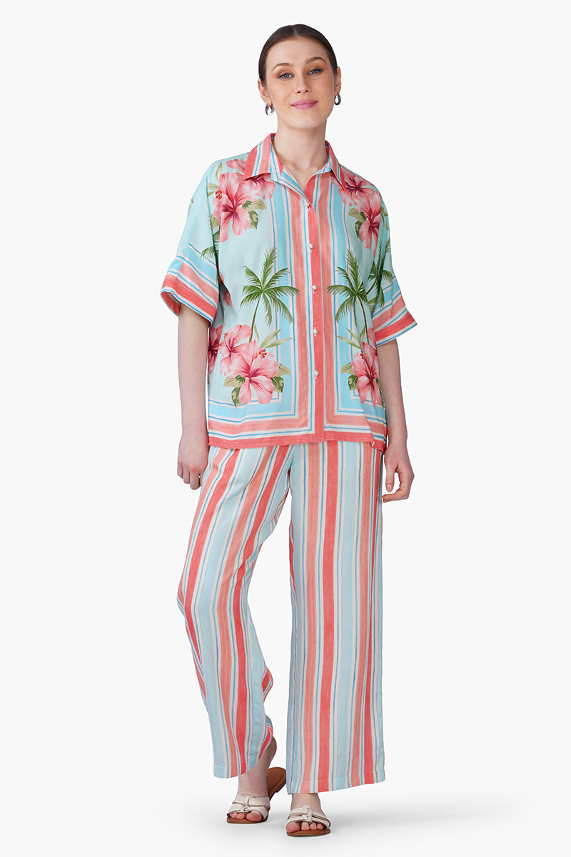 Set of 6 Scarlet Bloom Strip Print Pants(S, M & L)