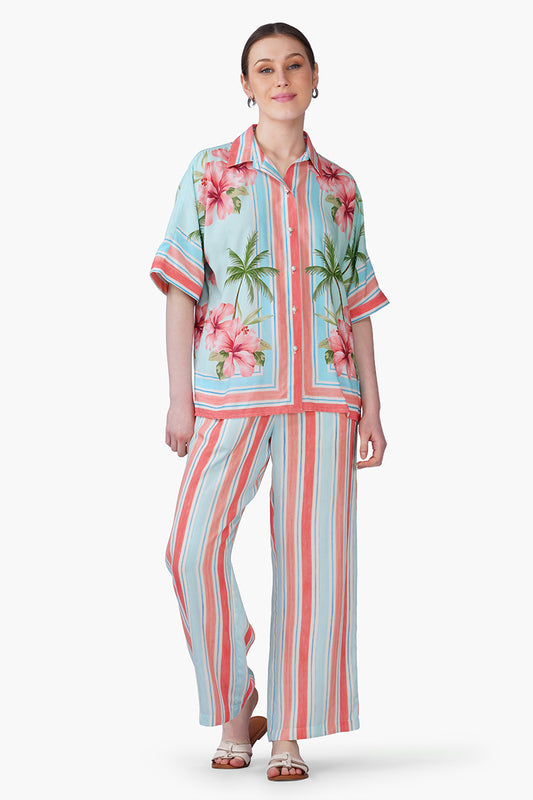 Set of 6 Scarlet Bloom Strip Print Pants(S, M & L)