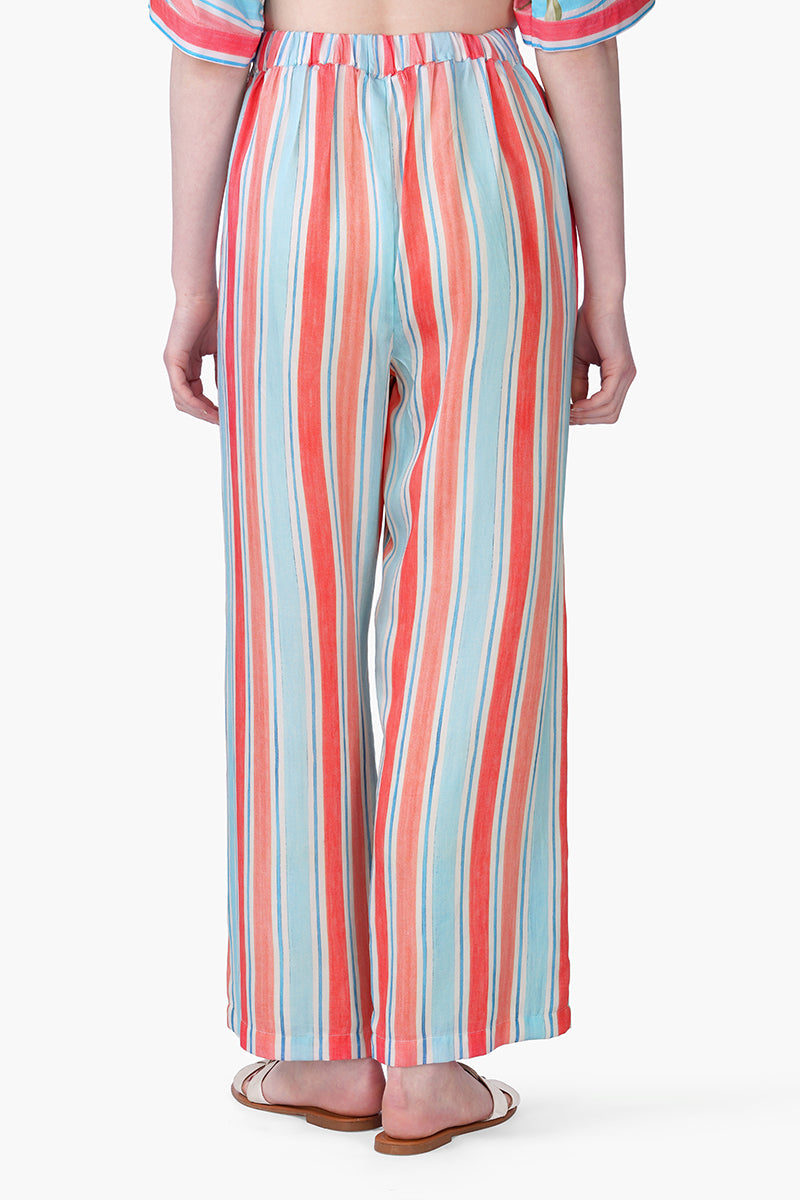 Set of 6 Scarlet Bloom Strip Print Pants(S, M & L)