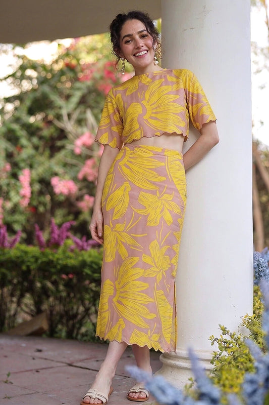 Set of 6 Banana Blush Print Top(S, M & L)