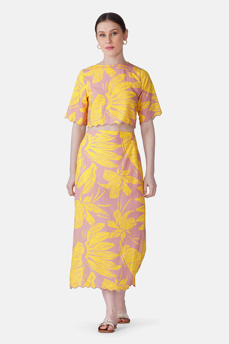 Set of 6 Banana Blush Print Top(S, M & L)