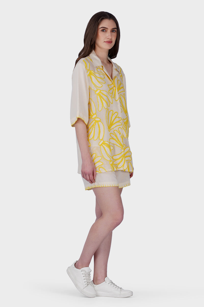 Set of 6 Sunset Banana Embroidered Shirt (S, M & L)