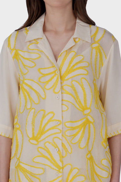 Set of 6 Sunset Banana Embroidered Shirt (S, M & L)